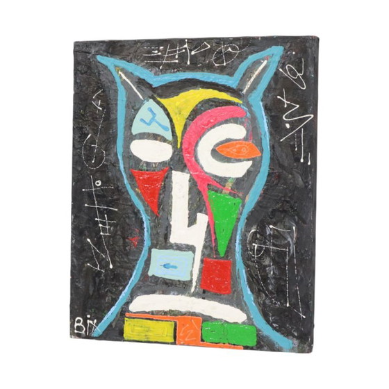 Pittura Astratta Gufo su Tela Arte Contemporanea 55cm – Dipinti e disegni, Canvas (photo 3 of 15)