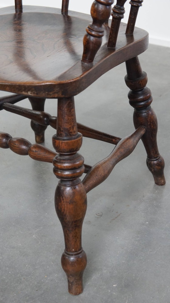 Image 1 of Englischer antiker Beistell-/Schreibtischstuhl/Kapitänsstuhl aus dem frühen 19. Jahrhundert