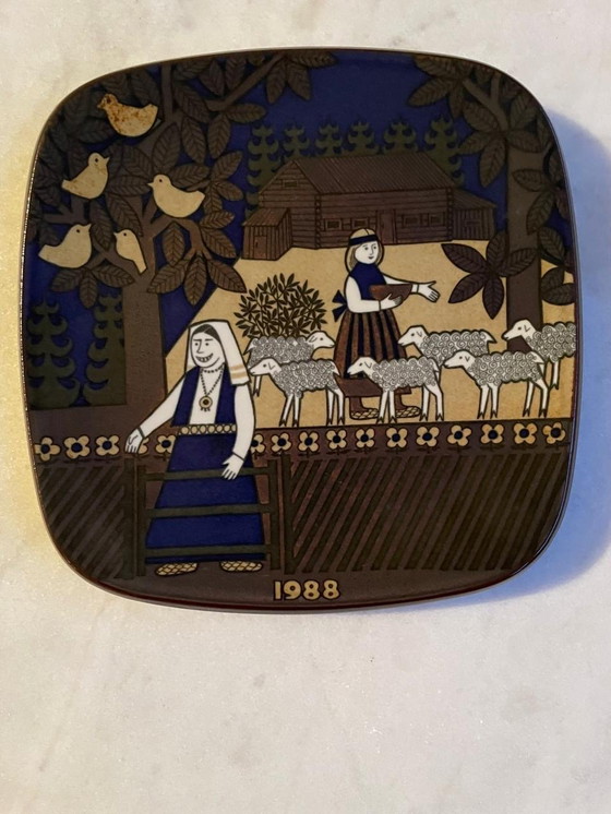Image 1 of Arabia Kalevala Wall Plates Finlandia 1977-1999