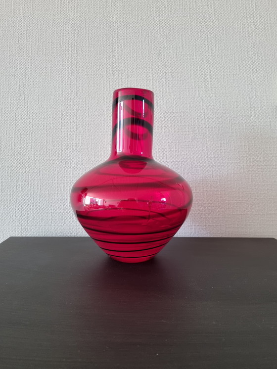 Image 1 of Gran jarrón de Murano con espirales de los años ochenta