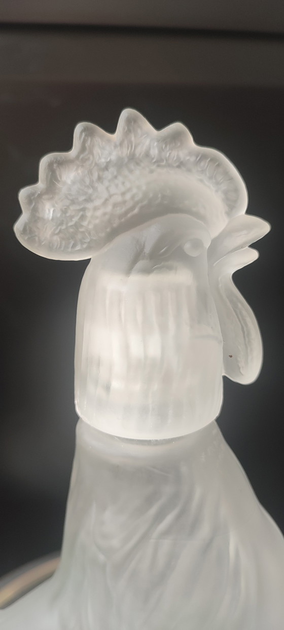 Image 1 of Zoomorphe Karaffe (28 cm) aus mattiertem italienischem Glas - 1970er Jahre