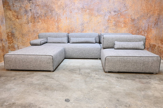 Image 1 of Sofá esquinero de tela gris Leolux Ponton Next design elements