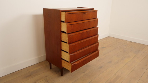 Image 1 of Commode vintage danoise | Teck | 6 tiroirs | 108 cm
