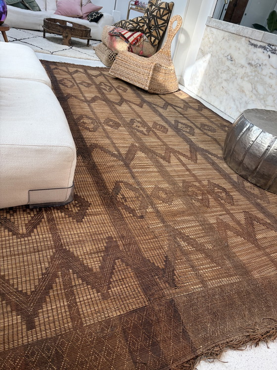 Tuareg Kleed Leer Riet Rattan Groot – Vloerkleden en tapijten, Bamboo, Leather (photo 4 of 15)