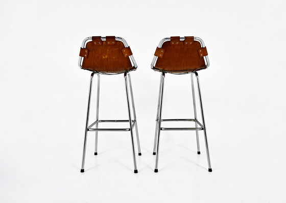 Image 1 of Les Arcs Stools by Charlotte Perriand, 1960s, Set of 2