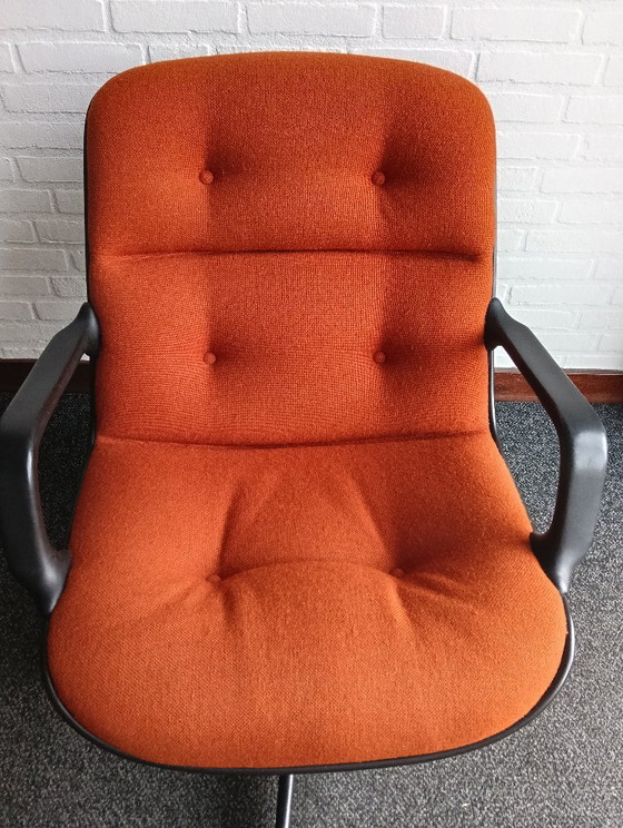 Fauteuil pivotant de style Eames italien Charles Pollock pour Comforto – Chaises pivotantes, Metal, Plastic (photo 9 of 16)