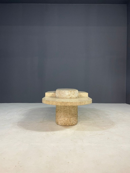 Mactan/Fossil Stone Coffee Table, Magnussen Ponte, 1980s