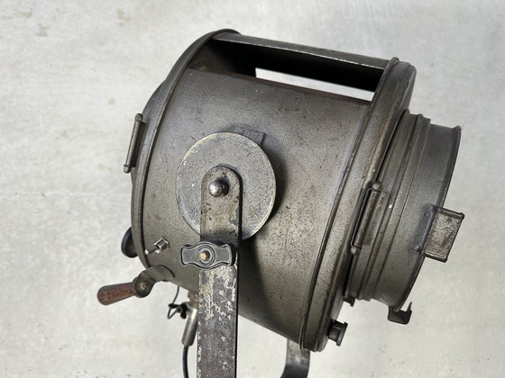 Image 1 of Vintage Industrial Theater Spot on Tripod - Cremer