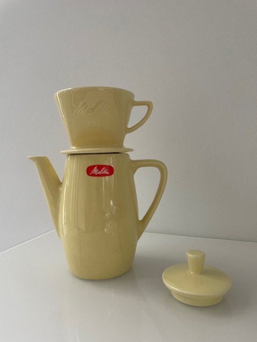 Macchina da caffè Melitta vintage con filtro degli anni '60.