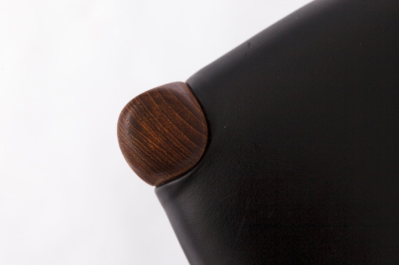 Image 1 of 5 Stühle Niels Otto Møller Modell 84 - dänische Esszimmerstühle aus Teakholz und Leder (1974) - Mid-Century Modern Design