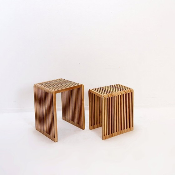 Image 1 of Wooden nesting tables - pair