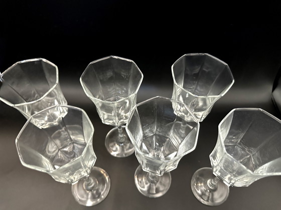 Image 1 of 6 x wine glasses Luminarc Octime 1980s