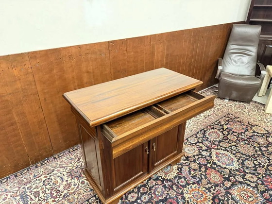 Credenza da ufficio inglese classica, Credenze con vetrina, Marrone (foto 7 di 13)