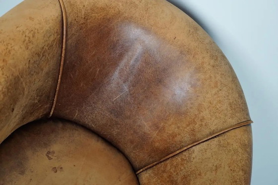 Image 1 of Vintage Nederlandse cognackleurige leren clubfauteuil