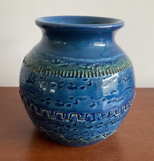 Aldo Londi - Vase Rimini Blau - Bitossi Ceramiche