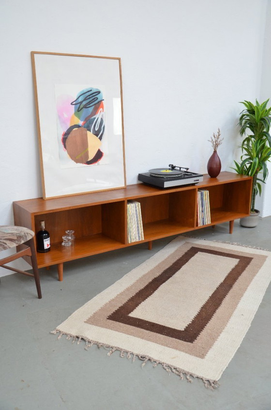 Image 1 of Credenza vintage, mobile HiFi per dischi, ripiano per dischi, mobile basso