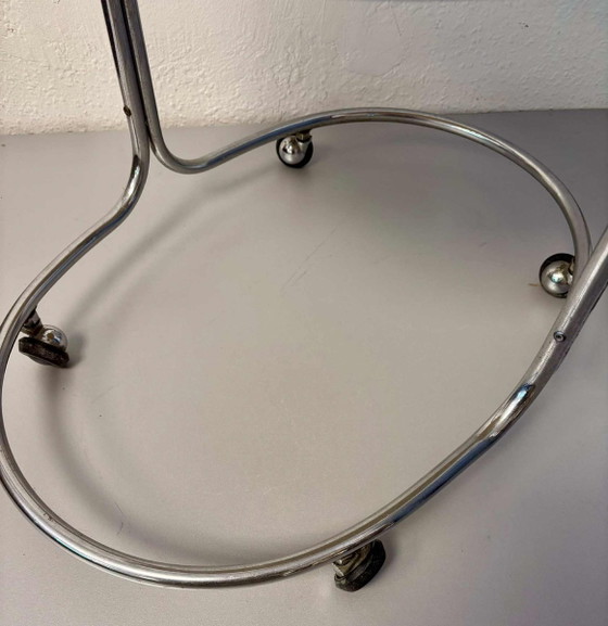 Mid-Century Chrome & White 2-Tier Rolling Trolley – Bar carts, Retro (photo 3 of 6)