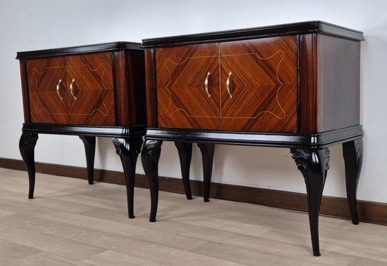 Image 1 of Art Deco bedside tables "Vanity" from the land of the sun (Castrocaro Terme)