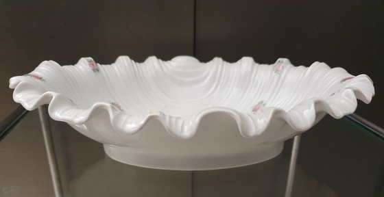 Image 1 of Elegant Royal Tettau porcelain bowl with rose decoration & relief