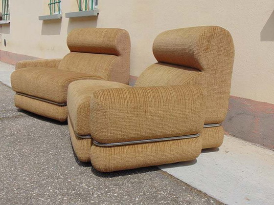Mid-Century Italian Modular Armchairs, 1960s, Set of 3 – Mid Century Modern (photo 4 of 5)