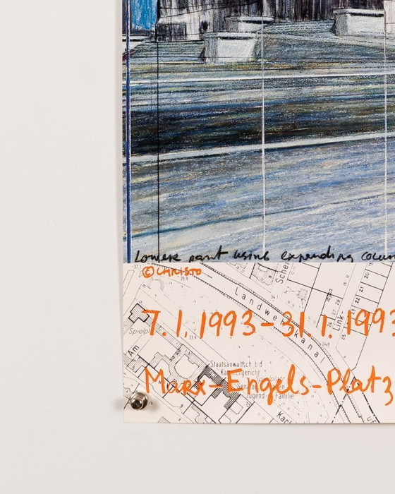 Image 1 of Christo in Berlijn 1993 – Originele vintage tentoonstellingsposter – Hedendaagse kunst – 84,1 x 59,4 cm A1