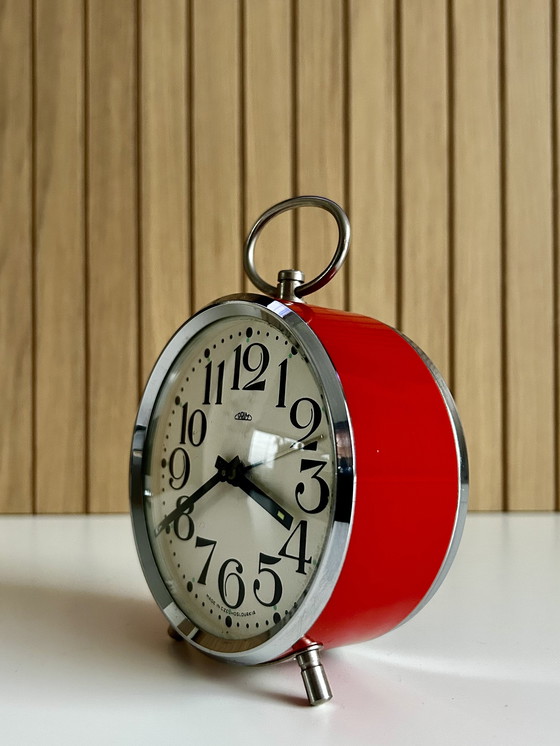 Image 1 of Vintage PRIM alarm clock - Red