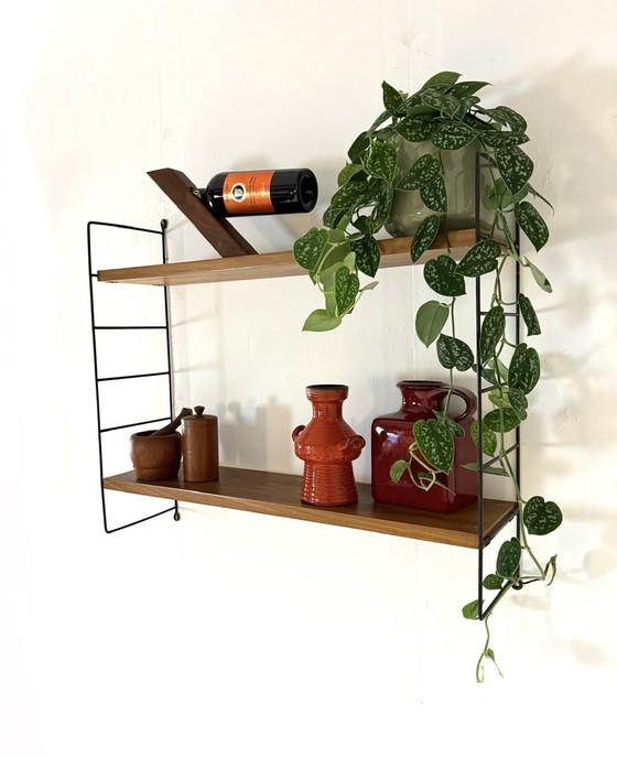 Image 1 of Étagère murale vintage en teck, WHB Allemagne '60