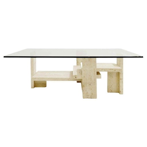 Table basse brutaliste Willy Ballez.