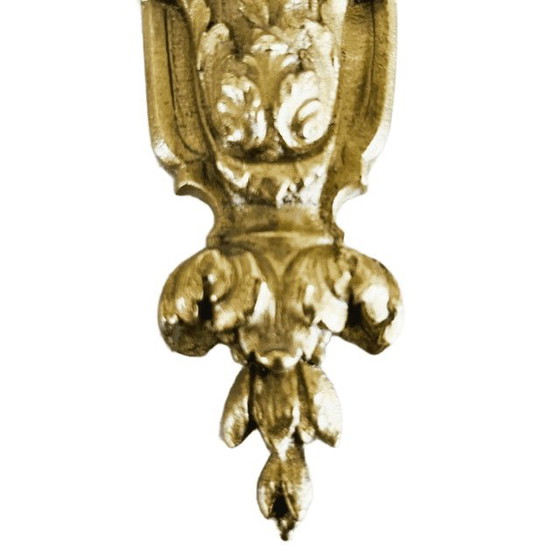 Image 1 of Antique brass Baroque Rococo wall lamp rose 1930s