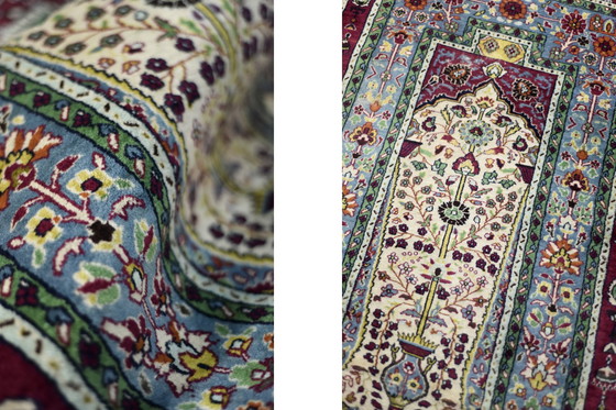 Image 1 of Vintage Hand-Woven Middle Eastern Oriental Baluch Prayer Rug, 1960s