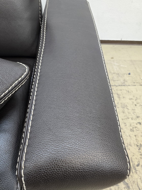 Image 1 of Sofá grande Roche Bobois, sofá de diseño, sofá de cuero marrón