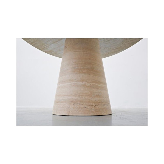 Image 1 of Vintage Travertine Table, Italian 1970s