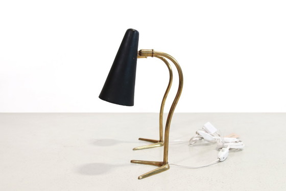 Image 1 of Set van twee Zwart met Messing Italiaanse bedlampjes