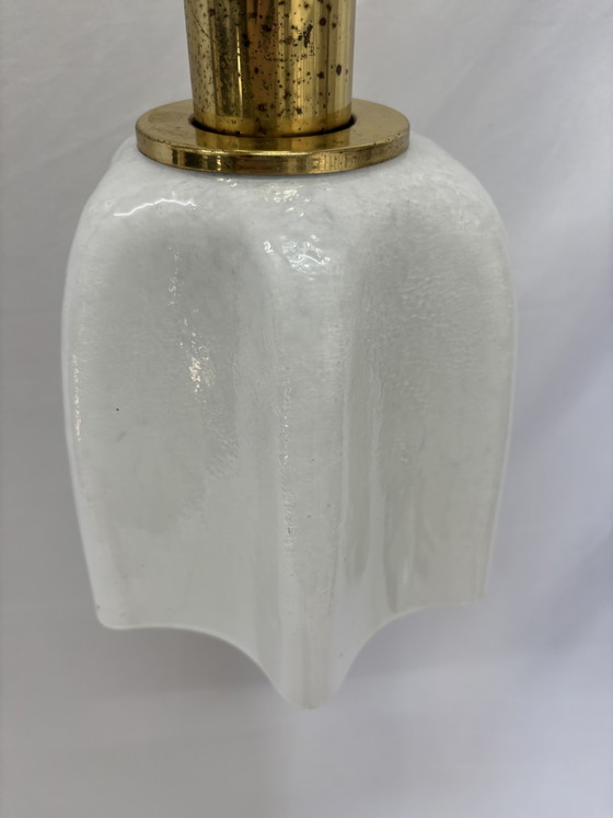 Image 1 of Vintage space age pendant lamp Glashütte Limburg 1970s