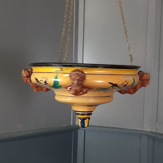Image 1 of 19th-century ceramic plant hanger