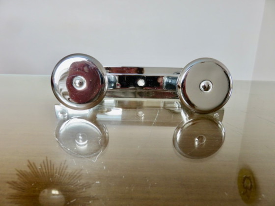 Image 1 of Art Deco wandkapstok van verchroomd messing, Frankrijk, jaren 1940-1950