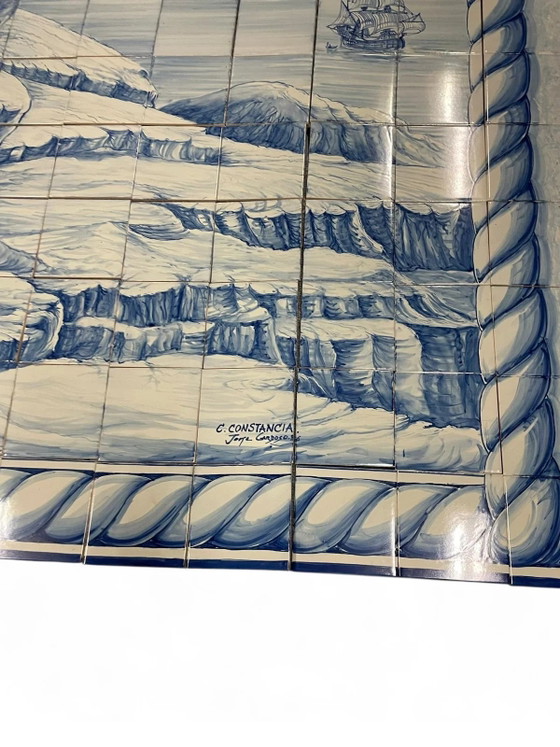 280 piastrelle Azulejos dipinte a mano / Enrico il Navigatore di C. Constantia / Jorge Gardoso 1996 / (photo 10 of 12)