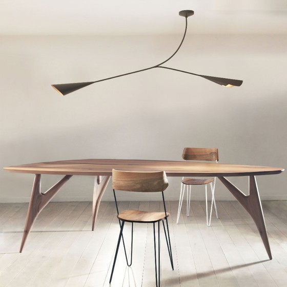 Image 1 of GREYGE TED Esstisch aus Walnussholz, 240 cm – Handgefertigter Designertisch aus massivem italienischem Walnussholz