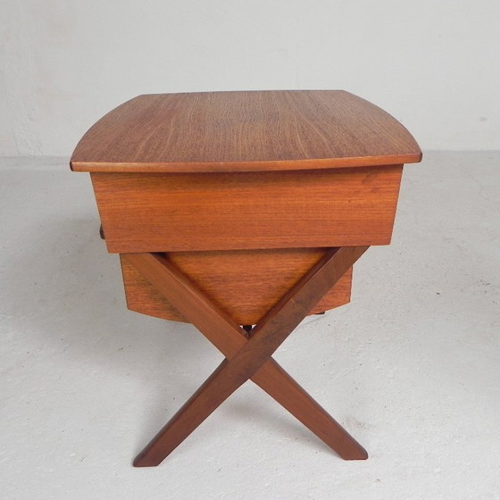 Image 1 of Kleine Kommode, Nähtisch mit 2 Schubladen, O.M.F., 1960er Jahre