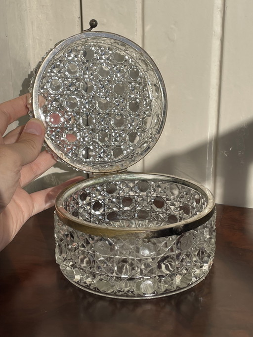 Portagioie o scatola portagioie in cristallo Baccarat, bijoux 1900-1930
