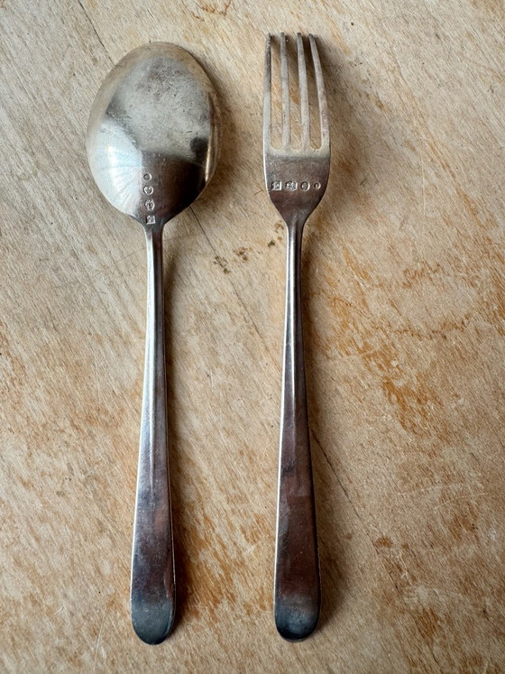 Solid silver dessert set - van Kempen & Begeer – Cutlery Sets (photo 2 of 7)