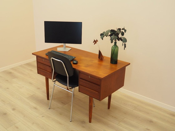 Image 1 of Bureau en teck, design danois, années 1970, fabriqué au Danemark
