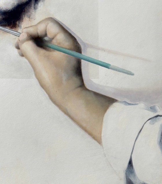 Image 1 of Nicolas Binsfeld - Magnificent portrait of Andy Warhol from 1982 