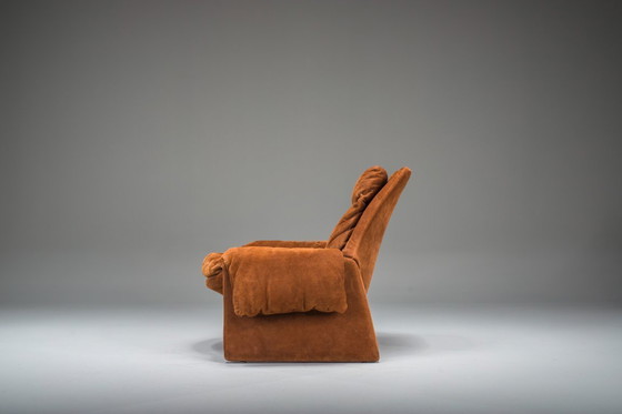 Image 1 of  Voorstellen P60 Leren Loungestoel van Vittorio Introini voor Saporiti, Italië, 1960