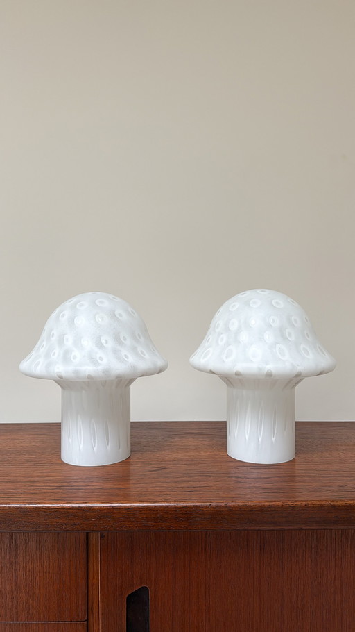 Peill & Putzler mushroom table lamps from the 1970s