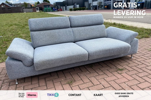 Sofá de 3 plazas Montel Chicago de tela – Comodidad ajustable – 3 5 zitsbanken, Other
