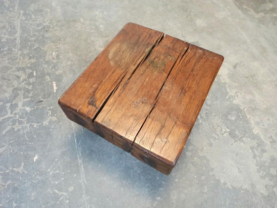 Tavolino brutalista Wabi Sabi vintage, Tavolini, Legno, Marrone (foto 10 di 15)
