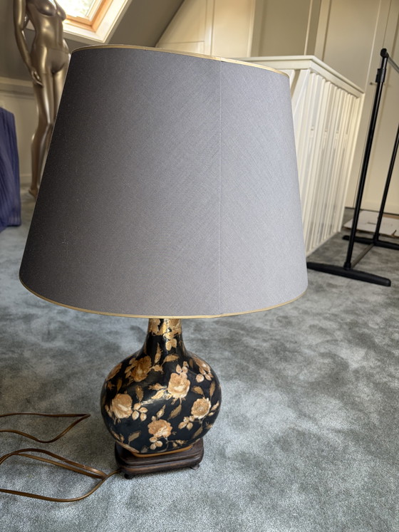 Lot de 2 Lampes Vintage Vase Or et Noir – Ceramic, Metal (photo 8 of 8)