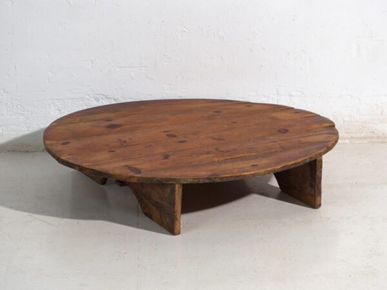 Tavolino basso rotondo antico in legno di pino – Europa Centrale, circa 1940 – Tavolini da caffè, Rustic (photo 6 of 40)