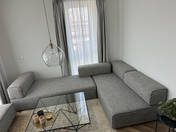 Image 1 of Leolux Ponton 2-delige modulaire design bank met hocker